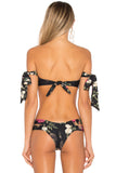 Floral Bow Tie Bandeau Bikini 2pcs Bathing Suit