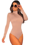 Apricot Long Sleeve Turtleneck Bodysuit