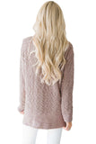 Pink Cozy Fall Popcorn Pullover Sweater
