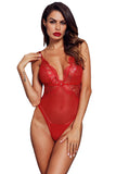 Red Triangle Teddy Lingerie