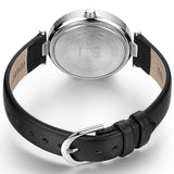 Fashion Diamond Cut Leather Watch