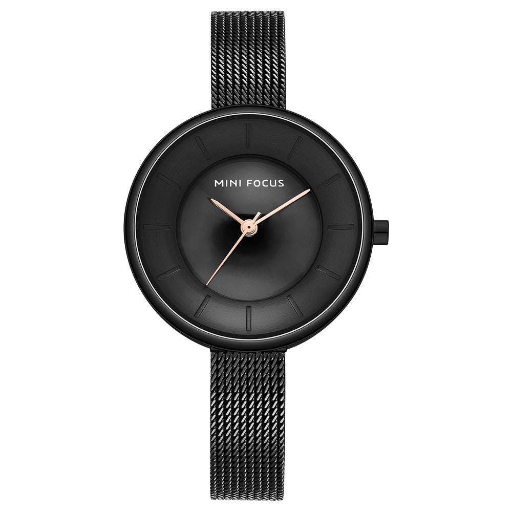 Stylish simple dial steel Milan strap women's watch