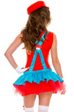 Red Super Mario Plumber Dress Costume