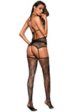 Black Triangle Cups Lace Bodystocking