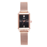 Fashion square simple waterproof women's watches 