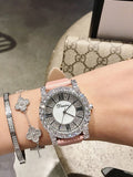 Silver Zircon Leather Belt Watch Ⅱ