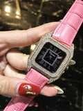 Women's Watch Square dial leather strap elegant watch