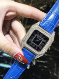 Women's Watch Square dial leather strap elegant watch