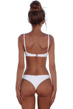White Plain Two Piece Swimsuit