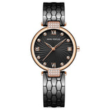 Fashion-encrusted Japanese movement waterproof steel watch women's watch