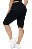 Black Knee Length Plus Size Sports Pants